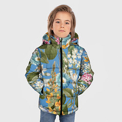 Куртка зимняя для мальчика Цветы Радужный Сад, цвет: 3D-светло-серый — фото 2