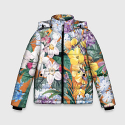Зимняя куртка для мальчика Цветы Красочный Лакфиоль