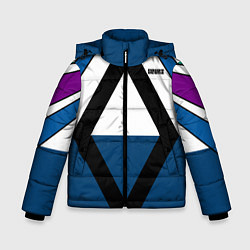 Зимняя куртка для мальчика Геометрический молодежный узор с надписью Спорт