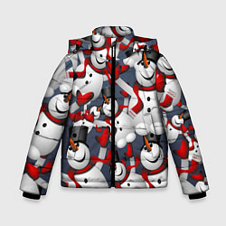 Куртка зимняя для мальчика ВОЗДУШНЫЕ СНЕГОВИКИ, цвет: 3D-красный