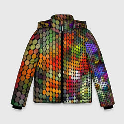 Куртка зимняя для мальчика Диско шар, цвет: 3D-черный