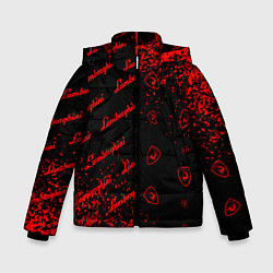Куртка зимняя для мальчика LAMBORGHINI Арт Паттерны, цвет: 3D-черный