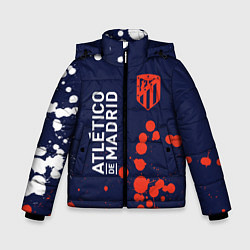 Куртка зимняя для мальчика ATLETICO MADRID Брызги, цвет: 3D-черный