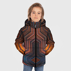 Куртка зимняя для мальчика Симметрия в геометрии цвета, цвет: 3D-светло-серый — фото 2