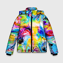 Зимняя куртка для мальчика Неоновые всплески красок Лето Neon splashes of col