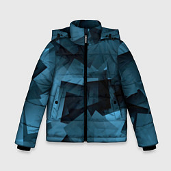 Куртка зимняя для мальчика Абстрактная геометрическая композиция Abstract geo, цвет: 3D-светло-серый