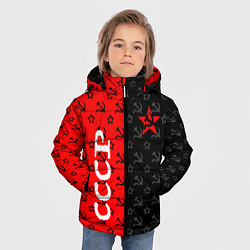 Куртка зимняя для мальчика СОВЕТСКИЙ СОЮЗ : СЕРП И МОЛОТ : ЗВЕЗДА, цвет: 3D-светло-серый — фото 2