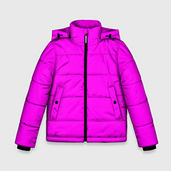 Зимняя куртка для мальчика Однотонный розовый неоновый Пион