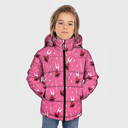 Куртка зимняя для мальчика Хорнет, шёлк, игла Hollow Knight, цвет: 3D-красный — фото 2