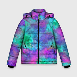 Куртка зимняя для мальчика Красочный летний паттерн, цвет: 3D-черный