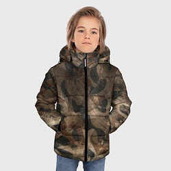 Куртка зимняя для мальчика Камуфляж с потёртостями - Буря в пустыне, цвет: 3D-черный — фото 2