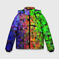 Куртка зимняя для мальчика Яркая палитра красок - блики, цвет: 3D-светло-серый