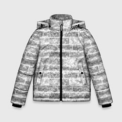 Зимняя куртка для мальчика Серая кирпичная стена стиль лофт