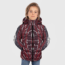 Куртка зимняя для мальчика Абстрактная мозаика abstract mosaic, цвет: 3D-черный — фото 2