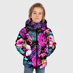 Куртка зимняя для мальчика Floral pattern Summer night Fashion trend, цвет: 3D-красный — фото 2