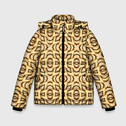 Куртка зимняя для мальчика 3D резьба по дереву, цвет: 3D-светло-серый