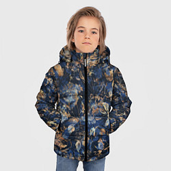 Куртка зимняя для мальчика Цветы Вечерний Летний Сад, цвет: 3D-светло-серый — фото 2