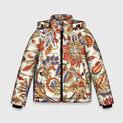 Зимняя куртка для мальчика Цветочный винтажный орнамент