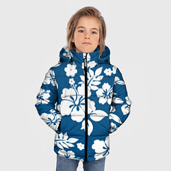 Куртка зимняя для мальчика Цветочный паттерн Минимализм, цвет: 3D-красный — фото 2
