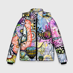 Зимняя куртка для мальчика Подводный цветочно коралловый мир