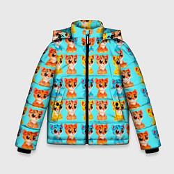 Куртка зимняя для мальчика COLORED KITTENS, цвет: 3D-светло-серый