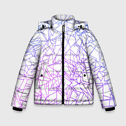 Куртка зимняя для мальчика Geometric Distortion, цвет: 3D-черный