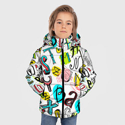 Куртка зимняя для мальчика COLOR ENGLISH ALPHABET, цвет: 3D-светло-серый — фото 2