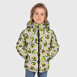 Куртка зимняя для мальчика Авокадо, текстильный паттерн, цвет: 3D-светло-серый — фото 2