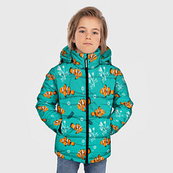 Куртка зимняя для мальчика TEXTURE OF SEA FISH, цвет: 3D-черный — фото 2