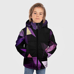 Куртка зимняя для мальчика Полигональная магия, цвет: 3D-светло-серый — фото 2