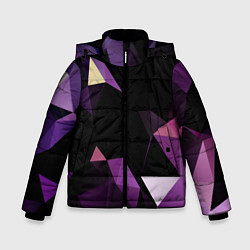 Куртка зимняя для мальчика Полигональная магия, цвет: 3D-черный
