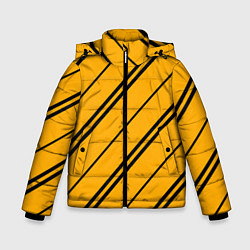 Зимняя куртка для мальчика Полосы желтые черные