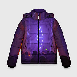 Зимняя куртка для мальчика Неоновое помещение с людьми - Фиолетовый