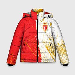 Куртка зимняя для мальчика Fc monaco фк монако краска, цвет: 3D-светло-серый