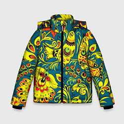 Зимняя куртка для мальчика Хохломская Роспись Две Птицы