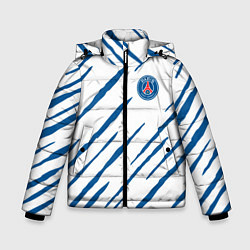 Куртка зимняя для мальчика Псж psg, цвет: 3D-светло-серый