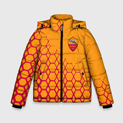Куртка зимняя для мальчика Рома соты, цвет: 3D-черный