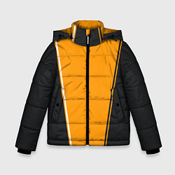 Куртка зимняя для мальчика Mens Style Чёрное с оранжевым - вариант без надпис, цвет: 3D-светло-серый
