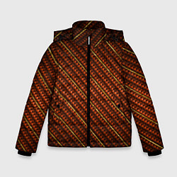 Куртка зимняя для мальчика Карбон и золото, цвет: 3D-черный