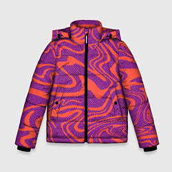Куртка зимняя для мальчика Рябь на воде Абстракция, цвет: 3D-красный