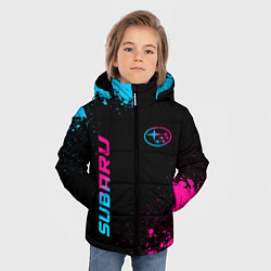 Куртка зимняя для мальчика Subaru Neon Gradient FS, цвет: 3D-черный — фото 2