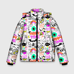 Куртка зимняя для мальчика HAPPY TIME, цвет: 3D-черный