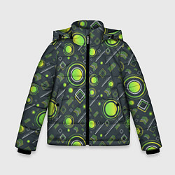 Куртка зимняя для мальчика Движение Геометрических Фигур, цвет: 3D-светло-серый
