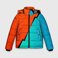 Куртка зимняя для мальчика Геометрическая композиция Fashion trend, цвет: 3D-светло-серый