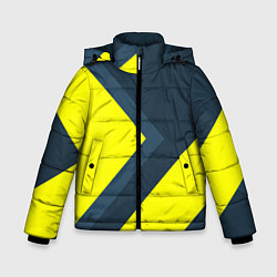Куртка зимняя для мальчика Геометрическая Стрелка, цвет: 3D-черный