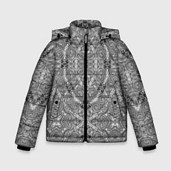 Куртка зимняя для мальчика Black and white oriental ornament, цвет: 3D-черный