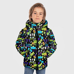 Куртка зимняя для мальчика Multicolored alphabet and numbers, цвет: 3D-черный — фото 2