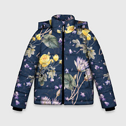 Куртка зимняя для мальчика Цветы Летняя Мечта, цвет: 3D-светло-серый