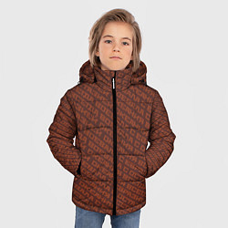 Куртка зимняя для мальчика 1984 узор бордовый, цвет: 3D-светло-серый — фото 2