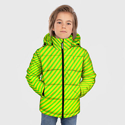 Куртка зимняя для мальчика Кислотный зеленый стиль, цвет: 3D-черный — фото 2